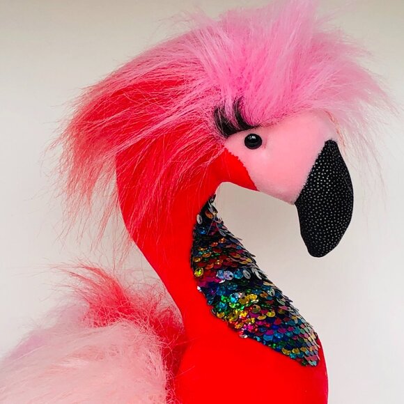 New w/Tag Douglas Plush Flamingo Phyllis Rainbow Fuzzle Stuffed Animal - Picture 15 of 16